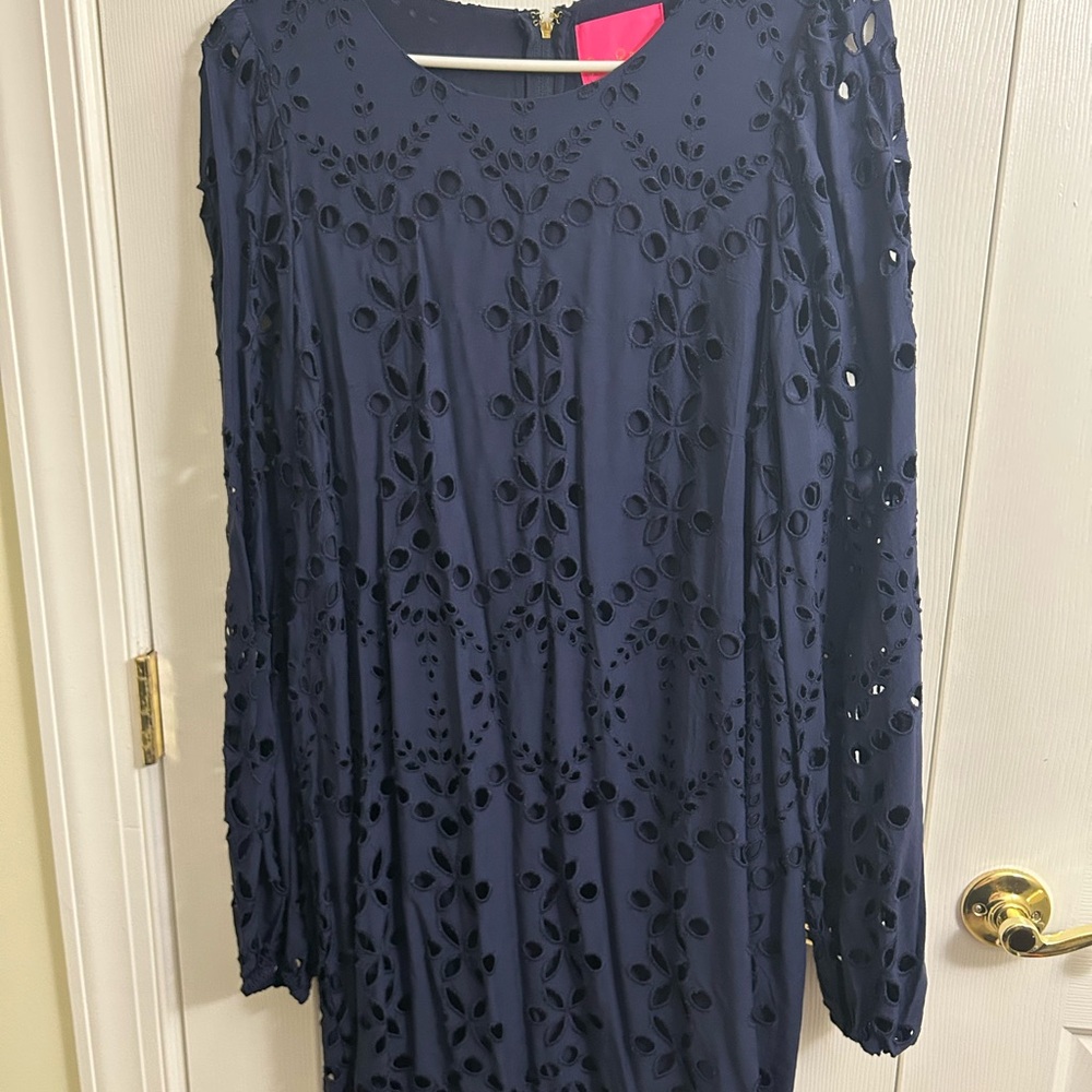 Lily Pulitzer Alyna long sleeve eyelet dress size 16 NWT